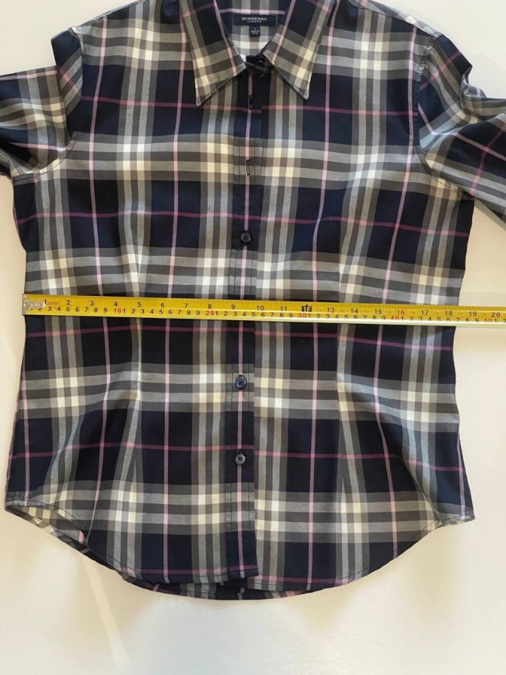 Burberry Womens Plaid Shirt Nova Check Cotton L Fits M EUC - Picture 8 of 11